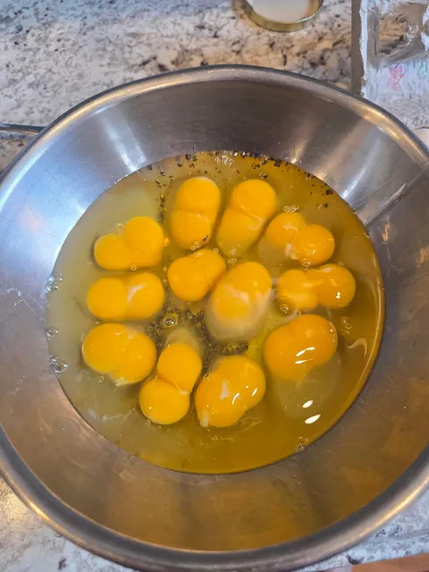 All 12 of my dozen eggs have a double yolk