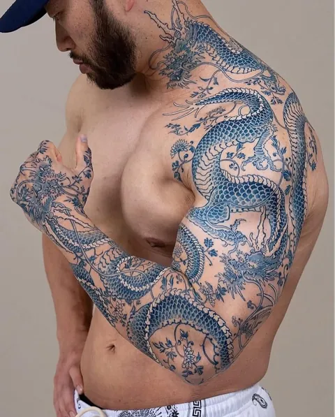 Tattoo artist turn skin into Porcelain inspired Art
