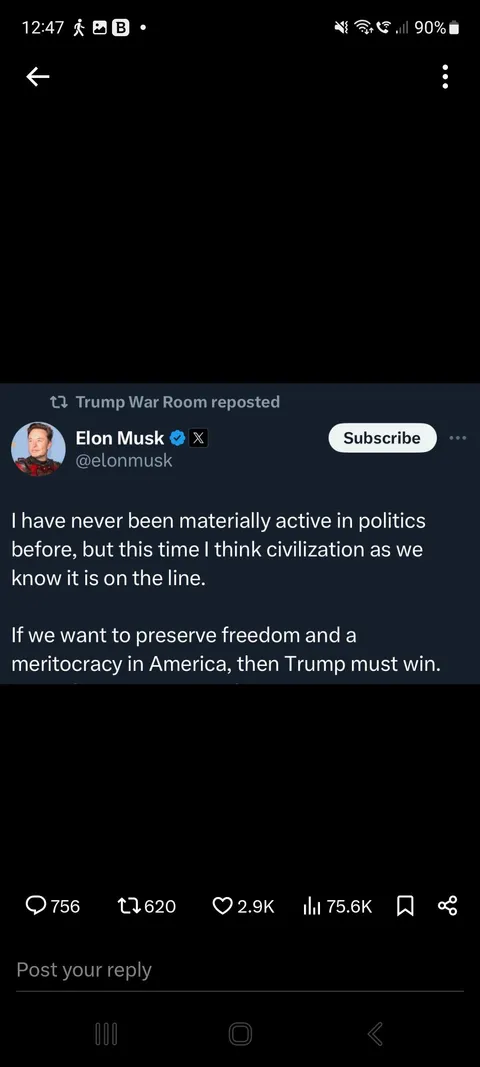 Elon Musk is nervous..