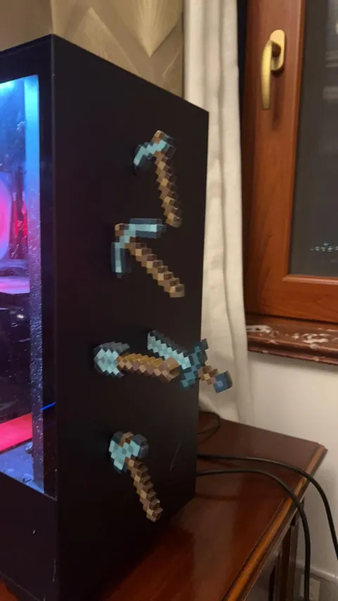 I was trying to make some fridge magnets with clay, but then I figured it actually look better on my PC case lol