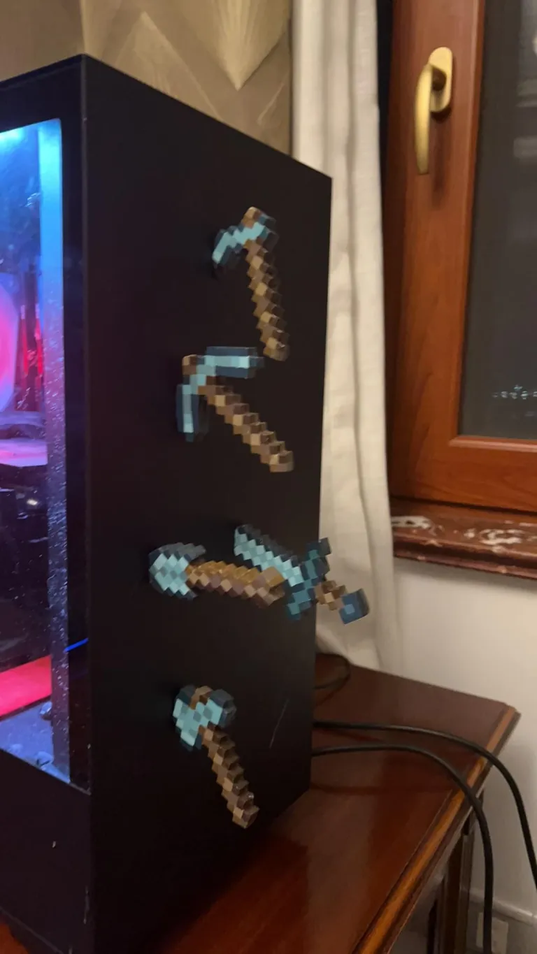 I was trying to make some fridge magnets with clay, but then I figured it actually look better on my PC case lol