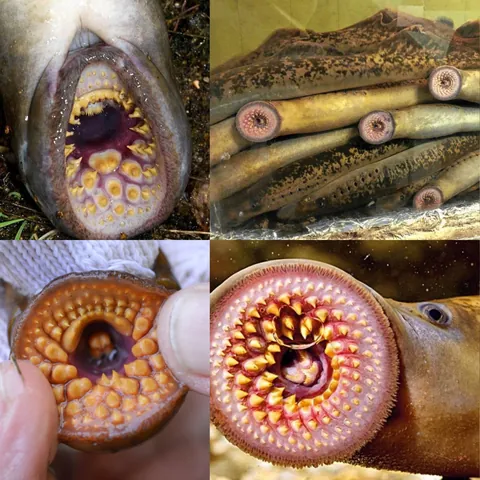 A compilation of animals whose mouths are absolutely terrifying on the inside