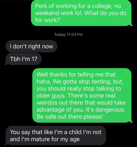 17 Year old Said She Was 23