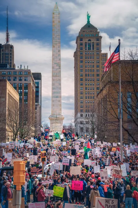 Hands Off March against Trump, Buffalo, NY