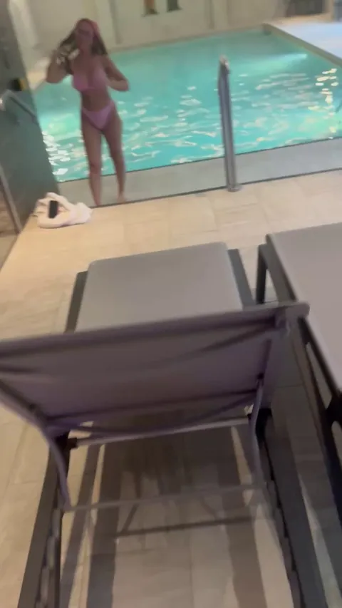 I forgot my bikini so just had to wear my underwear