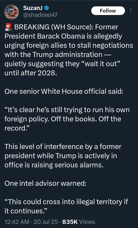 MAGA already blaming Obama for Trump's failed foreign policy