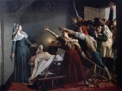 The Assassination of Marat, Jean-Joseph Weerts, oil on canvas, 1880