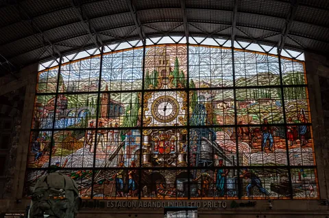 Bilbao train station mural