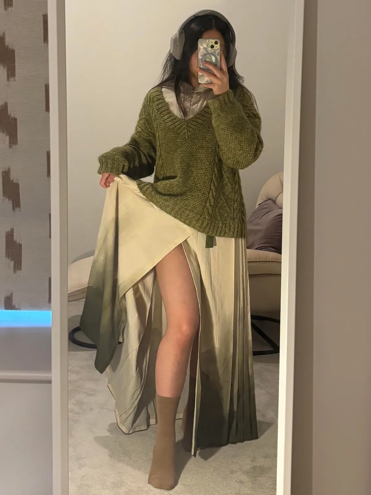 Hey, wanna see what’s under this traditional girl’s dress?