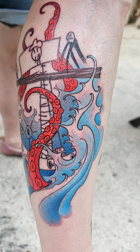 My kid's drawing - done by Zach Crisp at Golden Spiral Studios (Greensboro, NC)