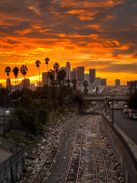 ITAP of Sunset Over Stolen Package Wasteland - Los Angeles