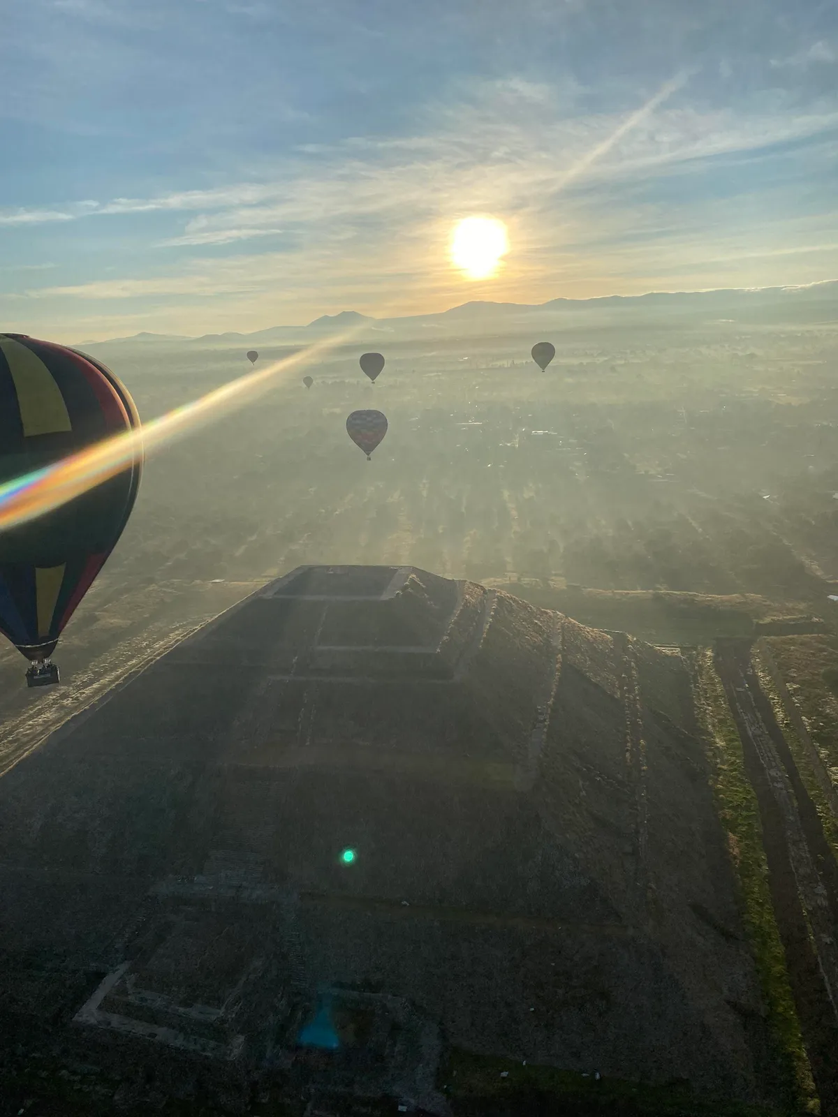 I flew in a hot air ballon out side of Mexico City.