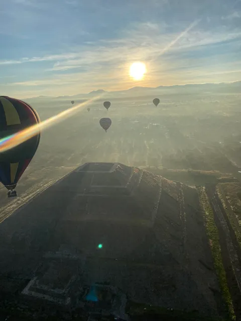 I flew in a hot air ballon out side of Mexico City.