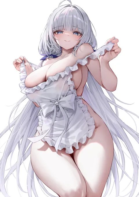 Naked apron illustrious [Azur Lane]