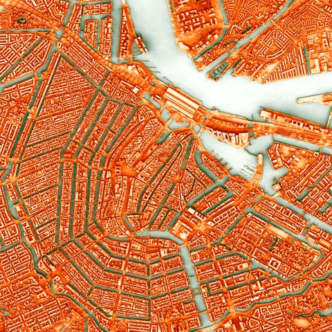 [OC] Fragments from my collection of very detailed shaded maps of cities