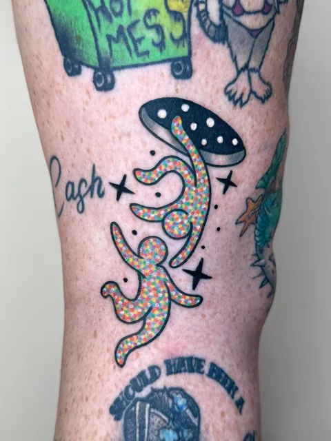 UV falling guys, tattooed by me, @derykwebb, (Portland, OR)