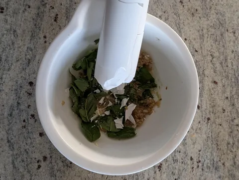 Pestle broke while making pesto