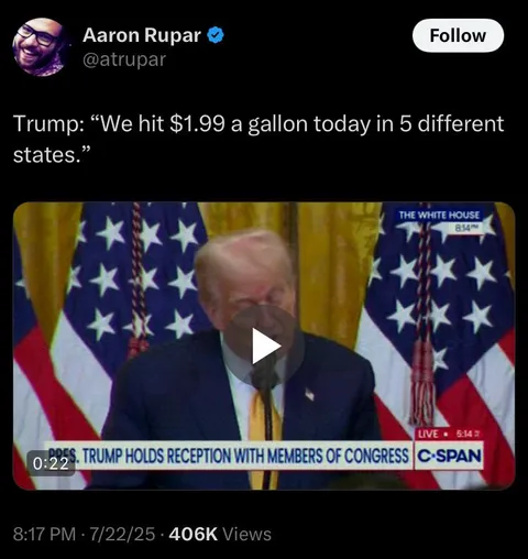 He is lying about this. Again.