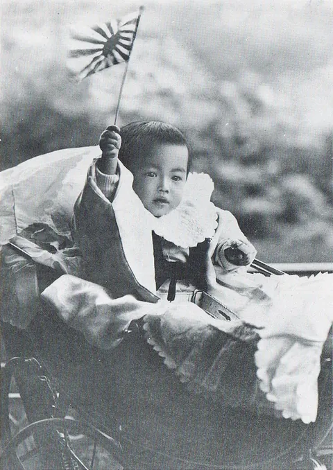 Future Emperor of Japan Michinomiya Hirohito as an infant (1902)