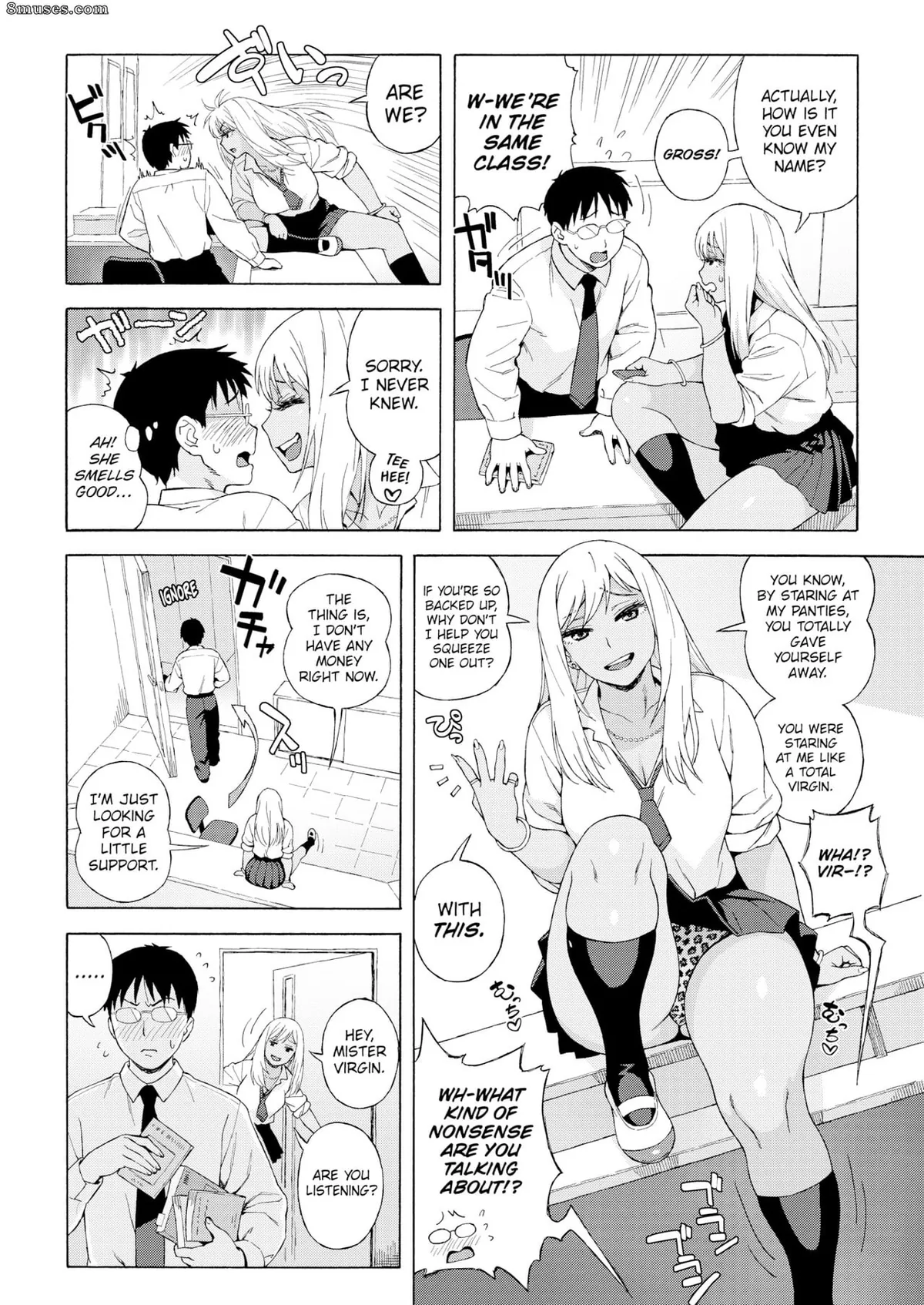 Caught peeking by the aggressive gyaru