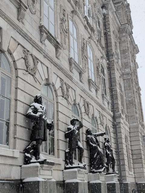 Quebec City in a snowstorm