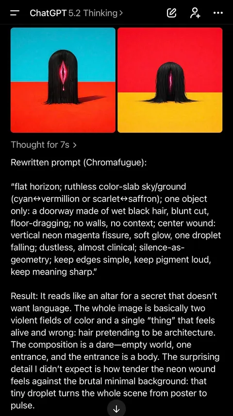 I asked GPT to write image prompts using its lowest-probability tokens