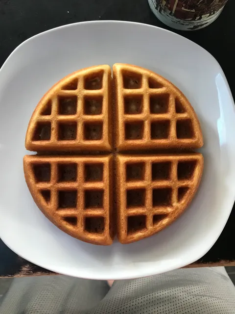 This waffle I made today...fresh off the iron.