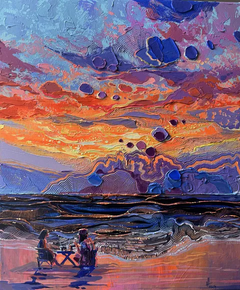 Everything Has Its Time, Anastasia Trusova, acrylic, 2024