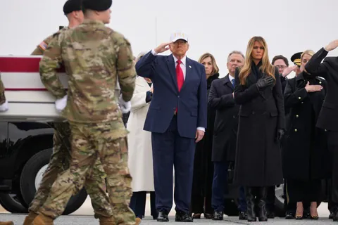 President of The U.S. refuses to take his cap off to salute fallen U.S. soldiers