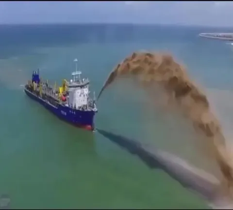 This is how man made islands are created.