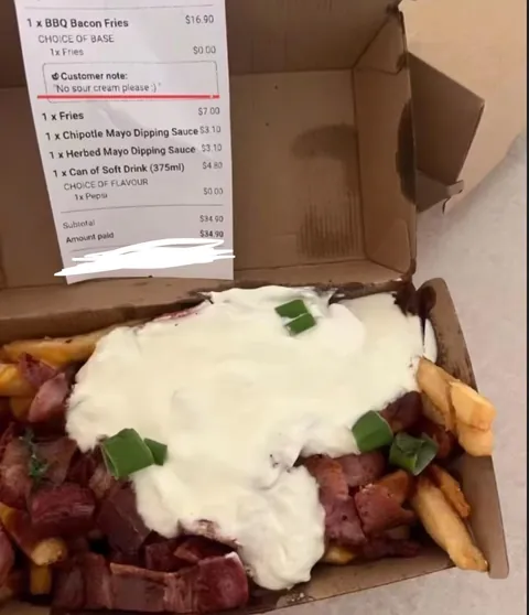 “No sour cream pls :)”