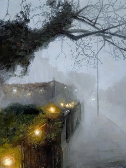 "Foggy Day" - my oil painting