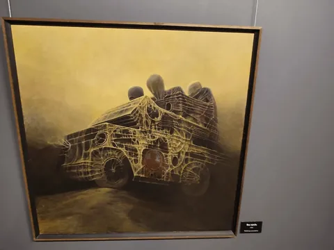 Some of the lesser known Beksiński's works currently exhibited in Warsaw