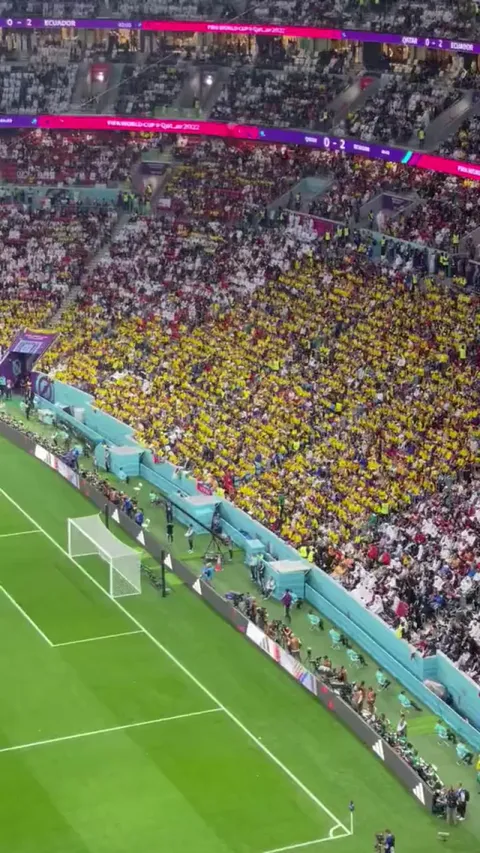 Ecuadorian fans chanting "Queremos Cerveza!" meaning "We want beer!" during the opening world cup match in Qatar. Qatar U-turned 2 days before the start of tournament in banning the sale of alcohol in regular seating sections of stadiums