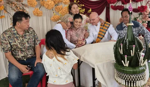 Buriram Bride Weds Two Austrian Police Friends in Rare Three-Person Wedding
