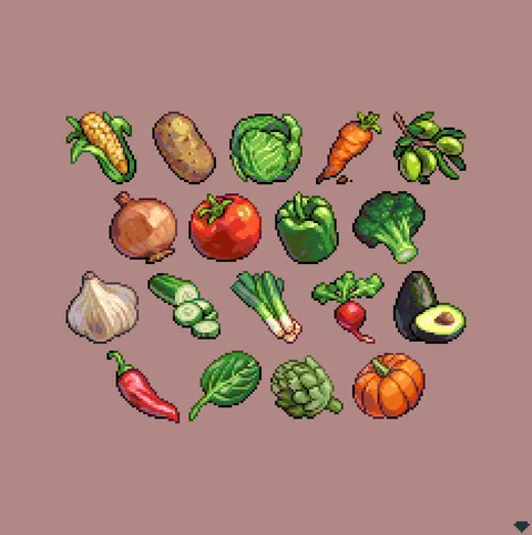 32x32 veggies