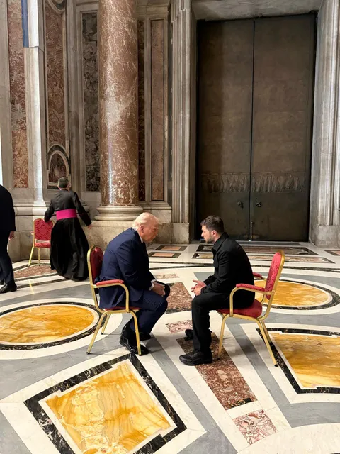 Trump and Zelenskyy face-to-face today in the Vatican.
