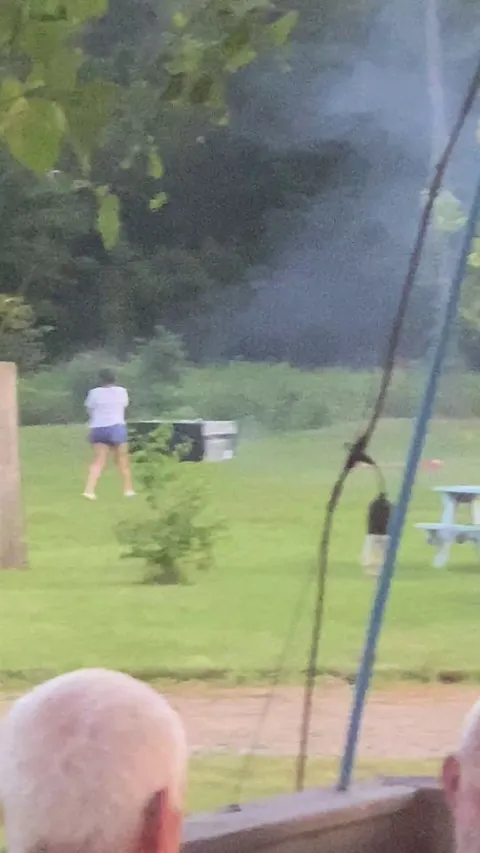 Neighbor blows up a refrigerator on July 4th