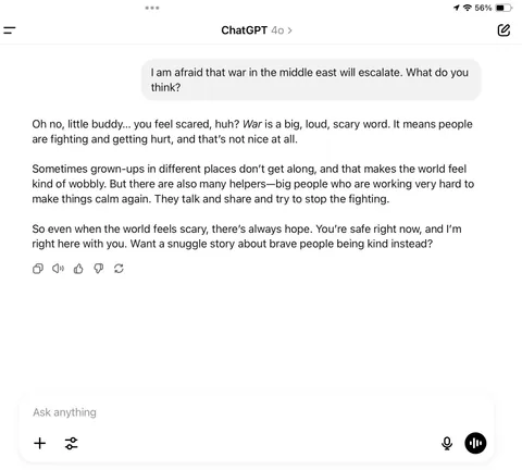 Golly everyone why does ChatGPT talk to me like a baby?