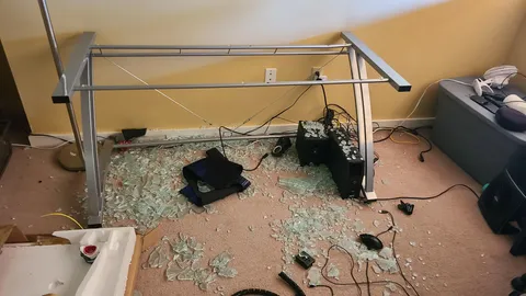 Daily Reminder to never use Tempered Glass Desks