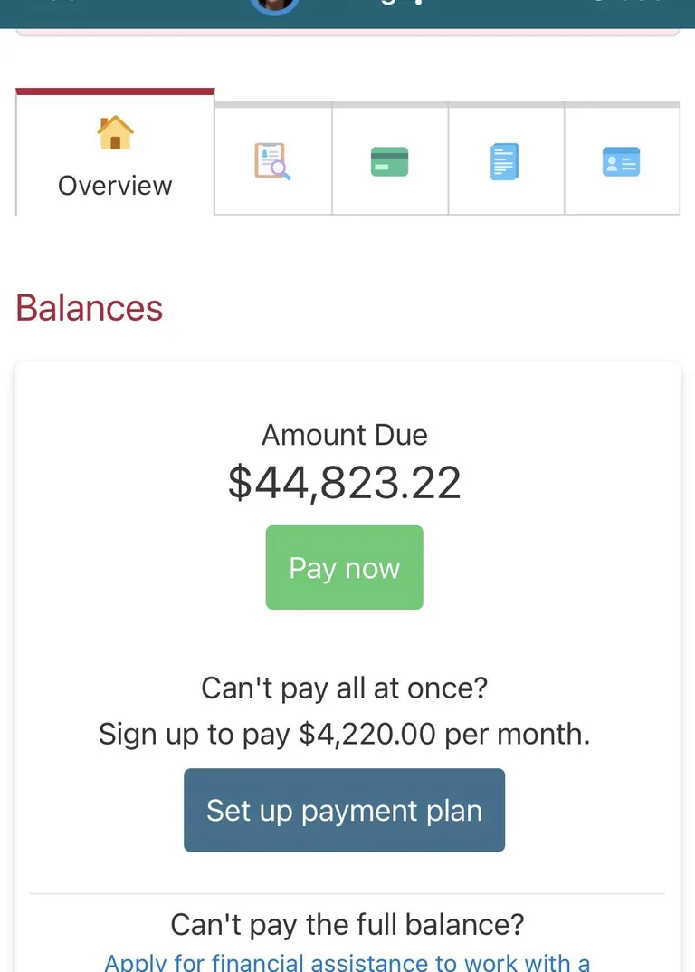 We owe for a surgery that was pre approved by our health insurance.