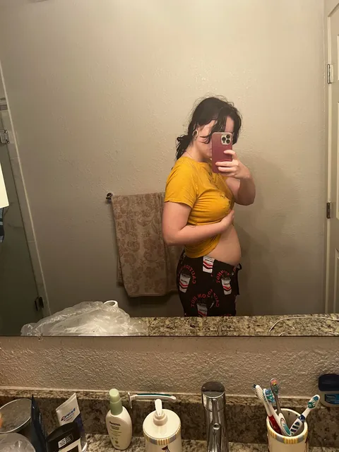 I went from having a small belly to being just absolutely plump