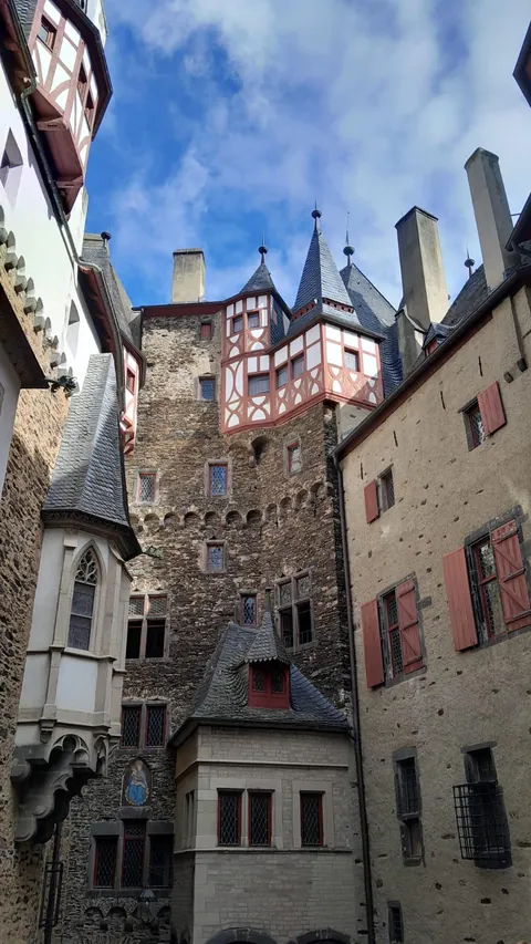 Inside the courtyard of Burg Eltz.