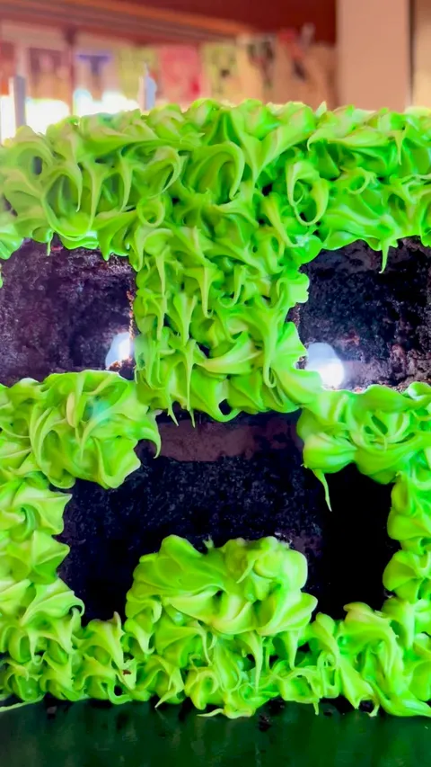 My 6yo couldn’t decide between a Creeper or TNT themed birthday cake. Why not both?