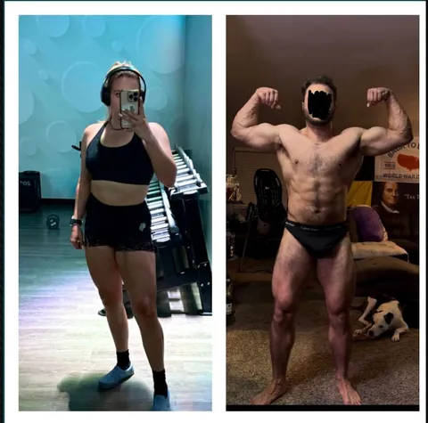 My boyfriend and I working incredibly hard to be healthy together