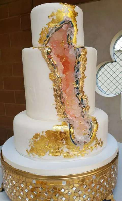 [I ate] Geode wedding cake.