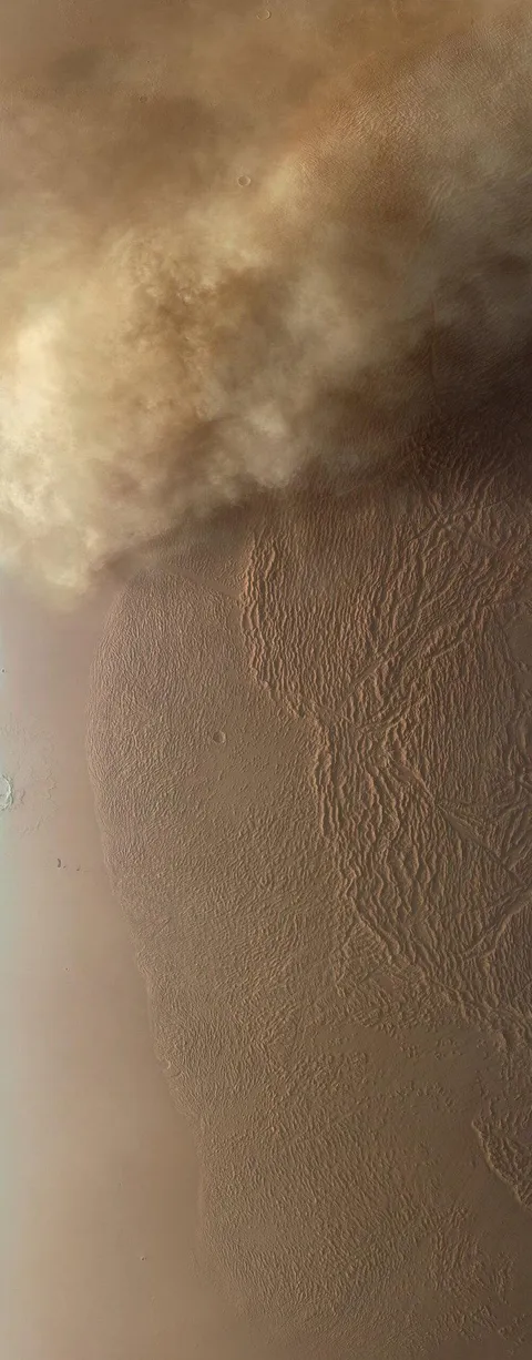 Dust storm on mars 