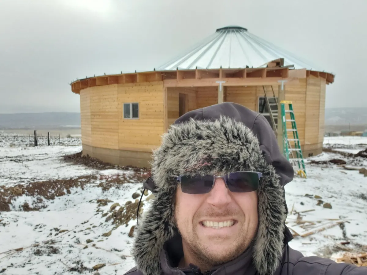 Spent several years building a complete 1300 sq ft roundhouse from top to bottom with my wife, including all framing, electrical, plumbing, HVAC, etc. By far the worst idea we've ever had, and so happy to be in it finally.