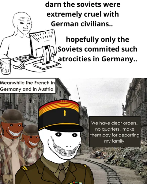 It's weird how "free" french war crimes were hideous but rarely mention