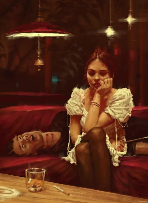 Bore to death, Jakub Rozalski, Digital, 2021.